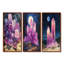Cristaux énergétiques roses et mauves à la lune I - collection d'art mural Crystals-721337754-721337755-721337756