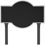 Canterbury Rectangle Two Line Standard Address Sign Plaque with Lawn Stakes