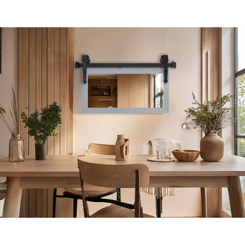 Miroir Gracie Oaks, Gris, 16 po x 33 po