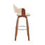 Tabouret de bar 30 po en simili cuir noyer-1155367212