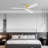 52 in. Smart Outdoor Indoor Gold Flush Mount Ceiling Fan with Lights Remote, Controll by Voice Alexa App, 6-Speed-1859953652-1859953642-1859953643
