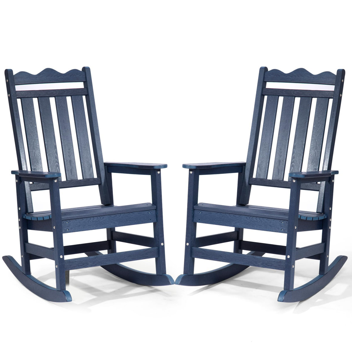 Lark Manor™ Set of 2 HDPE Patio Outdoor Rocking Chair Pre-Assembled ...