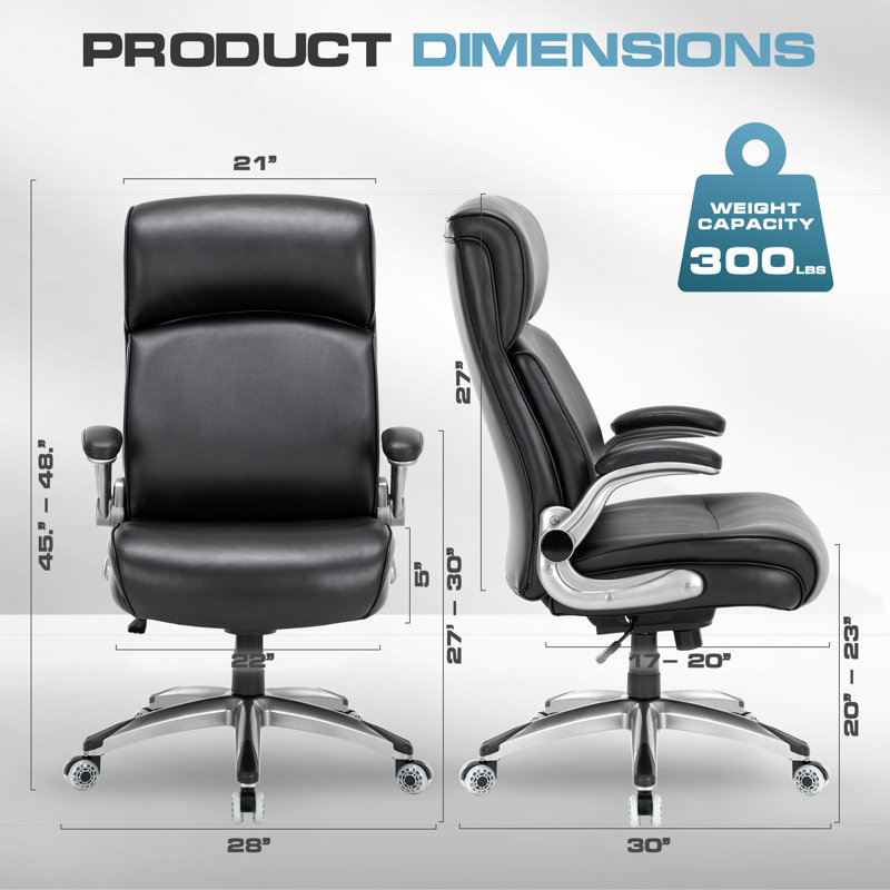 High-End Ergonomic Office Chair With Adjustable Headrest and Multi-Position Tilt, Black