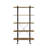 Rustic Oak and Black 5-shelf Bookcase