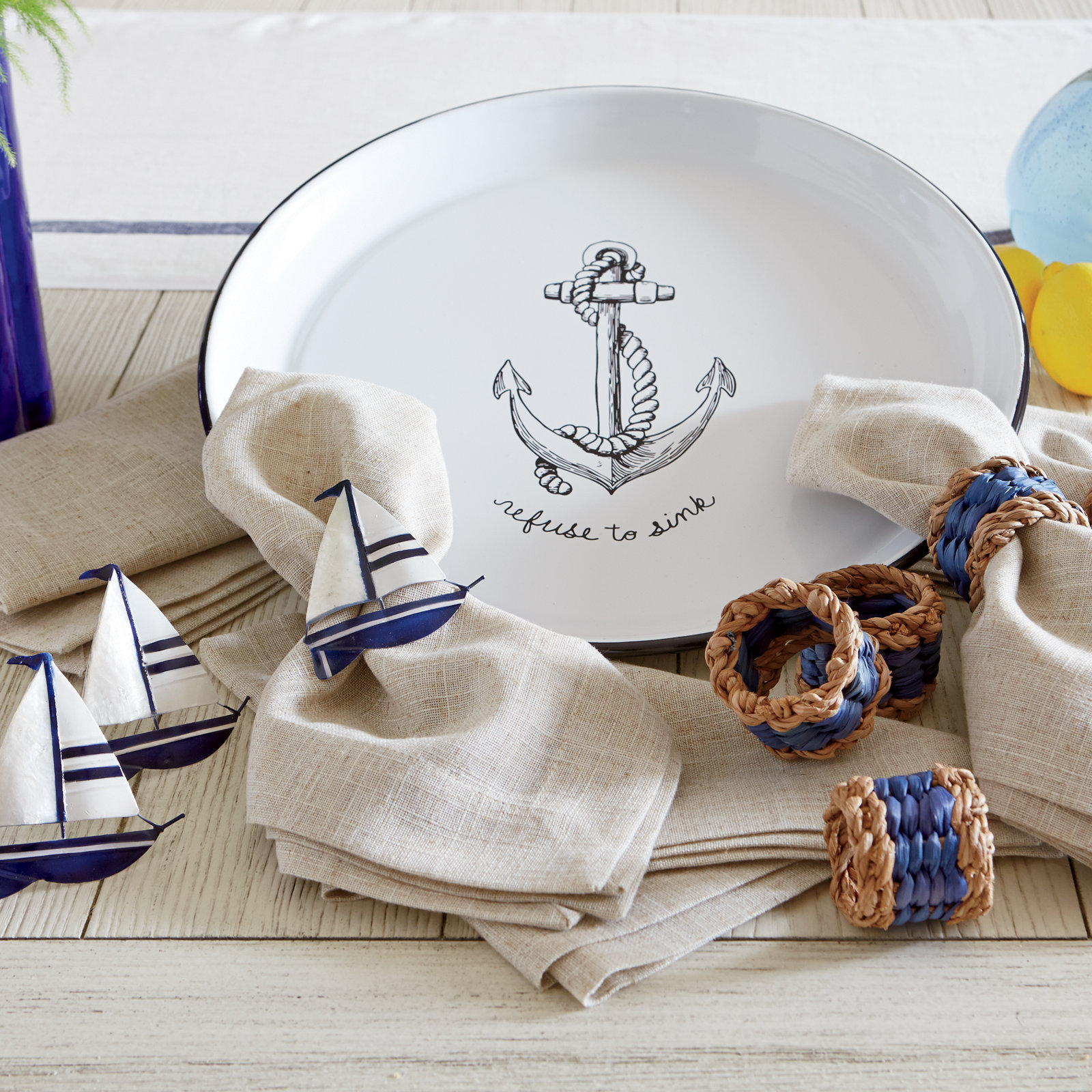 Oviedo Napkin Ring, Navy