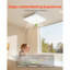 Ventilateur de salle de bain pour salle de bain avec lumière DEL, évent de salle de bain 110 CFM 4000K, ventilateur de plafond à moteur à 1,5 bruit à faible bruit pour salle de lavage, salle de rangement, ventilation domestique, blanc