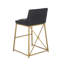 Medallion Upholstered Bar Stool with Metal Frame-342386855-342386856-342386859