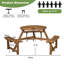 Bacopa 6 - Person Solid Wood Patio Dining Set Round Table