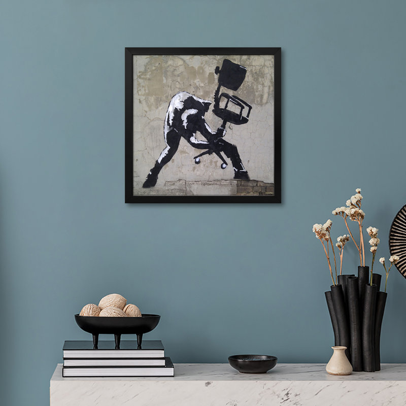 Affiche londonienne encadrée par London, H 16 po x l 16 po