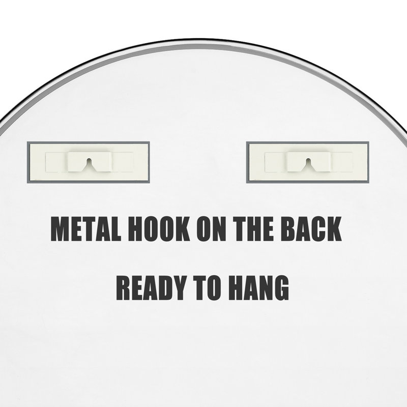 Aluminium Round Mirror, Black, 36" x 36"