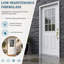 36 in. x 80 in. Clear Glass Fibreglass Knock Down Front Entry Door-138218459
