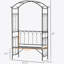 Outstanding Metal Trellis Arbour With Bench For Gardens, Enhancing Plant Growth And Patio Ambiance