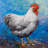 Grey Rooster Blue Kitchen Outdoor Throw Pillow | Home Decor-121055743