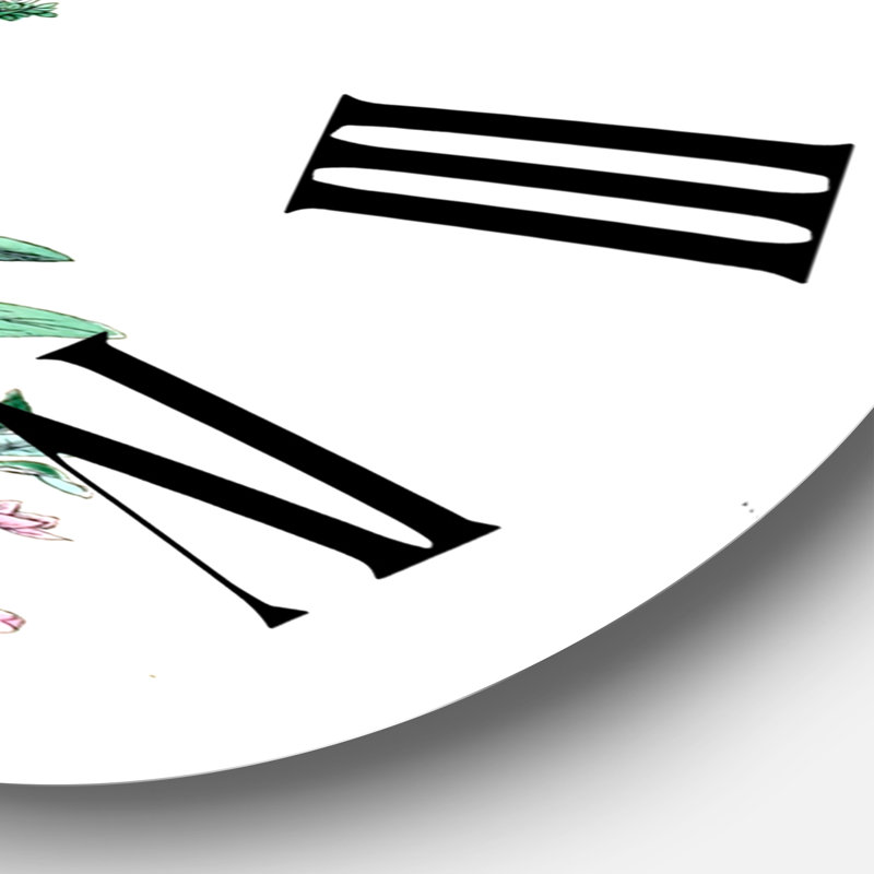 Plantes rétro - horloge murale traditionnelle, Surdimensionné