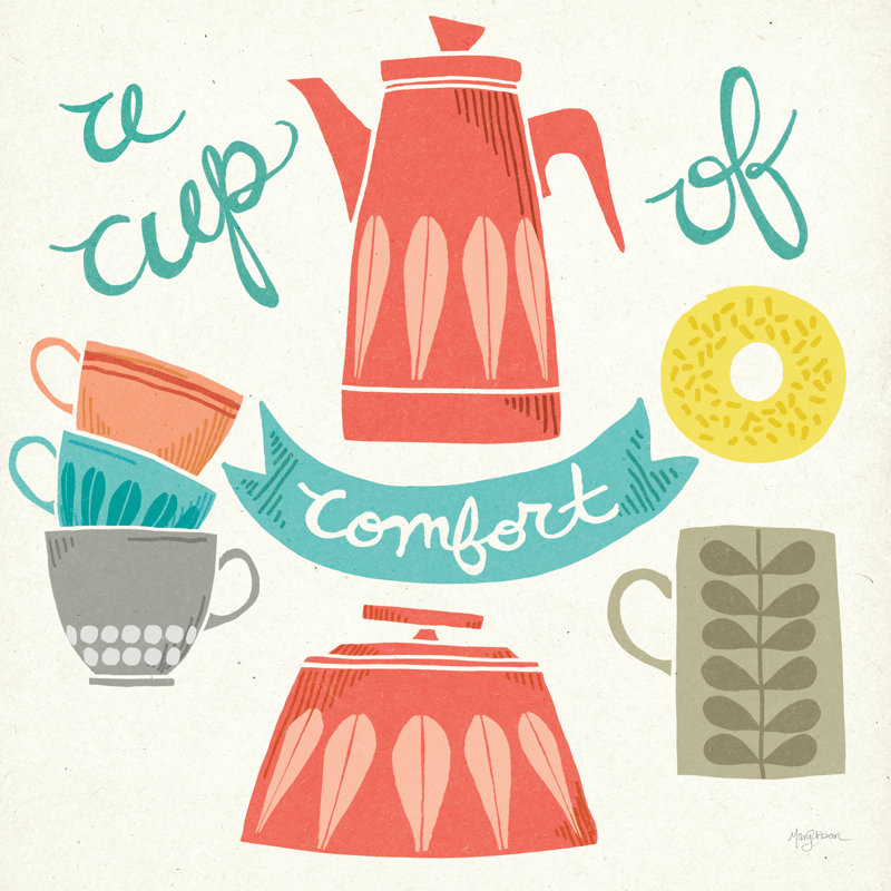 A Cup Of Comfort by Mary Urban - No Frame Painting on Canvas, 51cm H x 51cm W x 3.8cm D