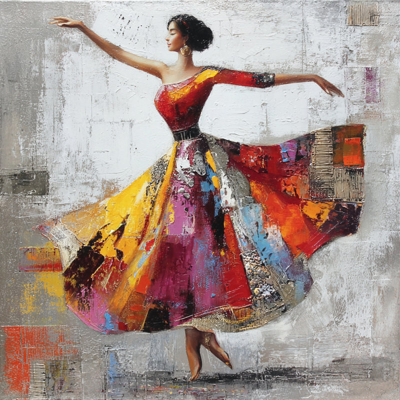«Graceful Flamenco», art mural sur toile tendue