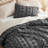 Bedsure Tufted Boho Twin Comforter Set – 2-Piece Dark Grey Shabby Bedding，Farmhouse Jacquard Bed Set with Embroidery, All-Season Softness for Cozy Bedrooms & Boho-Chic Gifts-105490889-105490879