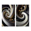 "Vitrail doré noir et blanc III", 2 pièces sur toile-2012326323-2012326322