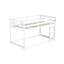 Lit mezzanine simple en bois et caoutchouc blanc massif. Conception. Maximisez l'espace. Instructions d'assemblage faciles et robustes. Capacité de rangement.-214701101