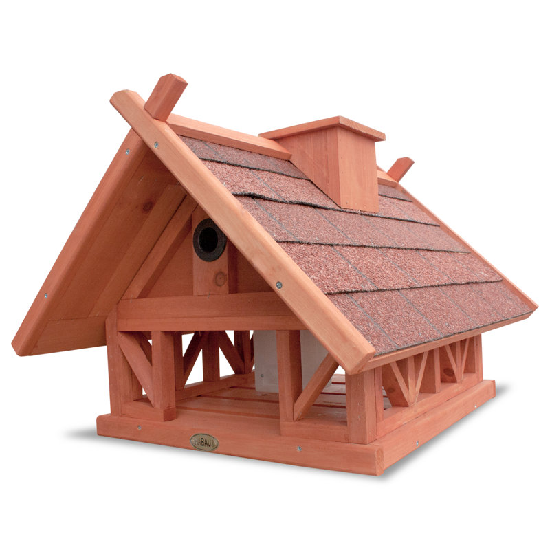 Boen Wood Freestanding Decorative Bird Feeder