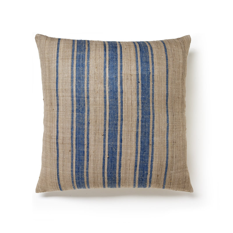 Striped Silk Throw Pillow