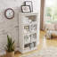 Vitrine à 4 niveaux en verre pour le salon, armoire de rangement élégante avec portes en verre rabattables-761094490