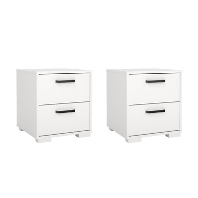 Sofia 2 Drawer Nightstand - Set Of 2, White