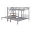 Triple Bunk Bed Frame With Storage Shelves Staircase-247055126