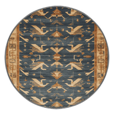 Machine Washable Art Deco Gray Area Rug