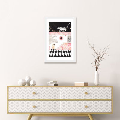 Art sur papier leopard et singe