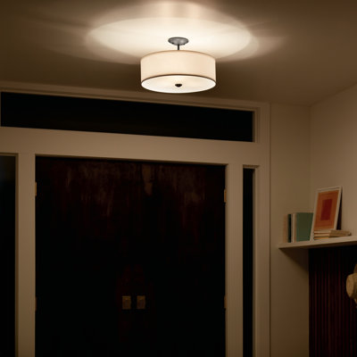 Hopedale Fabric Semi Flush Mount