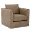 Fauteuil club pivotant en cuir Siena