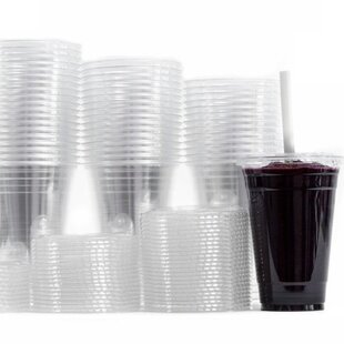  16 oz Clear Plastic Cups with Strawless Sip-Lids [50 Sets] PET  Crystal Clear Disposable 16oz Plastic Cups with Lids - Crystal Clear,  Durable Cup - BPA Free + Crack Resistant, for