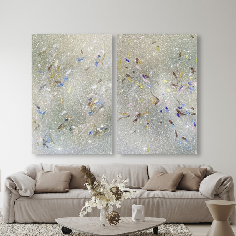 Spontaneous Traces Set Set by Oliver Gal, 90"H x 60"W, Gallery Wrapped