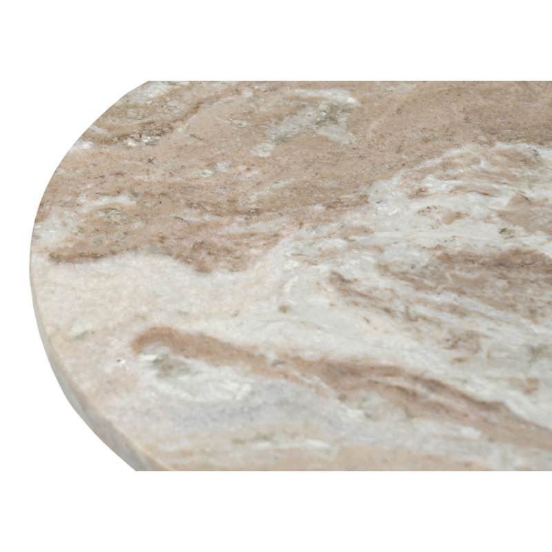Table de bout Delanda, Crème / doré, H 28 po x l 14 po