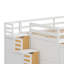 Lit mezzanine avec bureau coulissant, lit gigogne, tiroirs de rangement et marches de rangement pour jeux et poste de travail-131052075-131052076