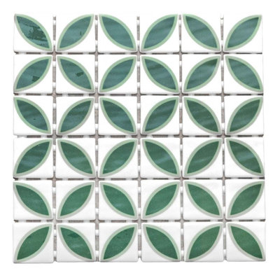 Eterna Lily 2" x 2" Glass Mosaic Floor and Wall Tile