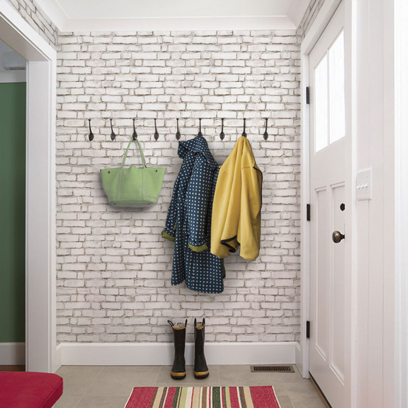 Carreau de papier peint à peindre, Blanc, L 2 pi x L 18 pi