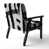 White/Black Polyester Blend