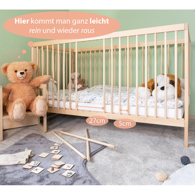 Baby Cot, 60x120cm, Nature