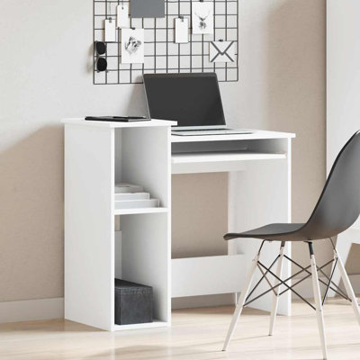 Latitude Run Desk With Shelves Black 84X40x78 Cm Engineered Wood