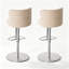 Chaise à dossier solide argenté kaki (lot de 2)