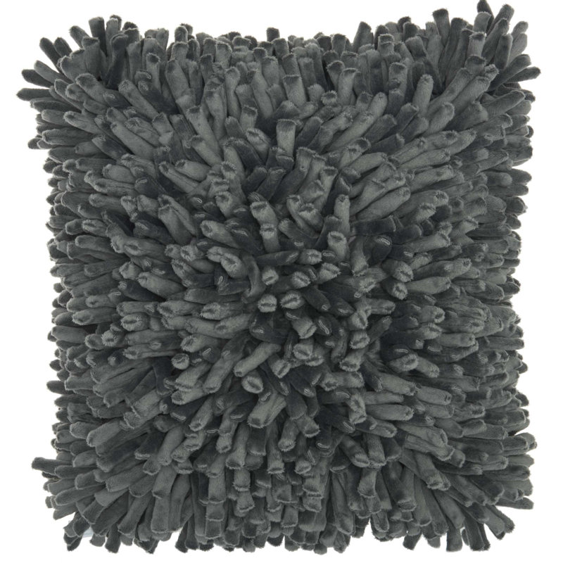  Square Pillow Cover & Insert, Dark Gray