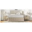 Lit plateforme tapissier avec lit gigogne simple et 3 tiroirs, tissu en lin-698648369