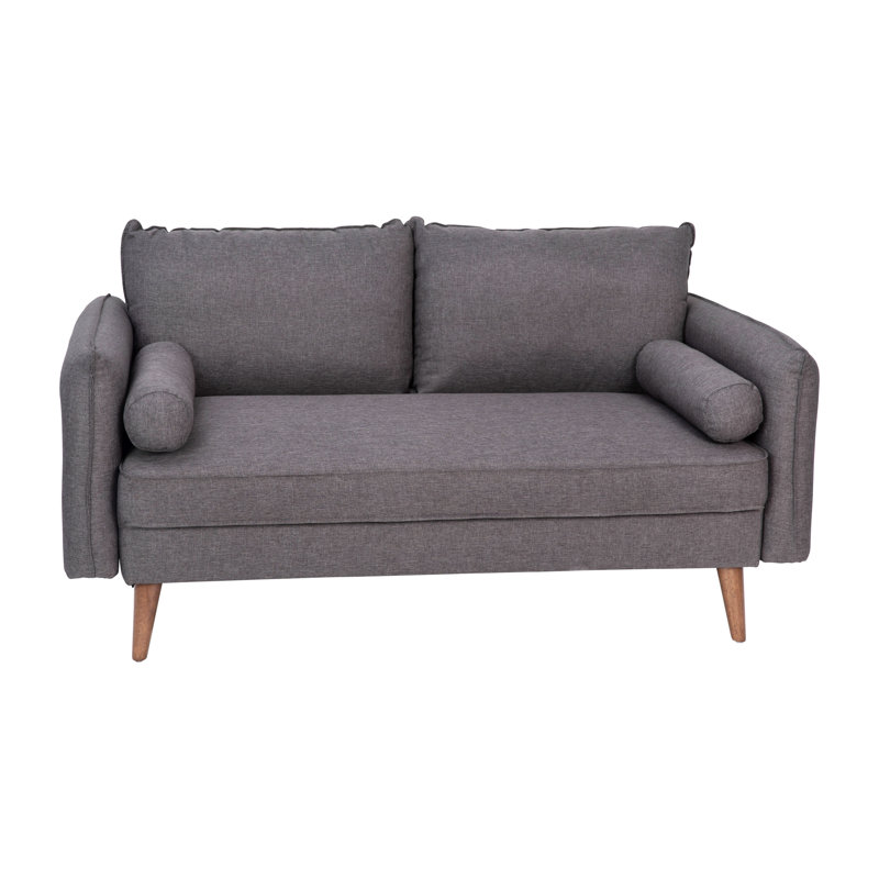 Causeuse Jekeria, Faux lin gris pierre