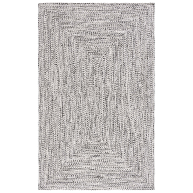 Kar Hand Woven Performance Machine Washable Rug, Rectangle 5' x 8', Gray/Ivory