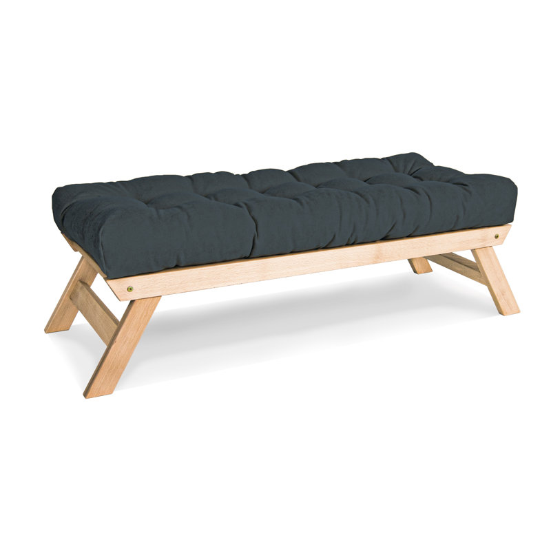 Donner Polyester Upholstered Bench, Graphite