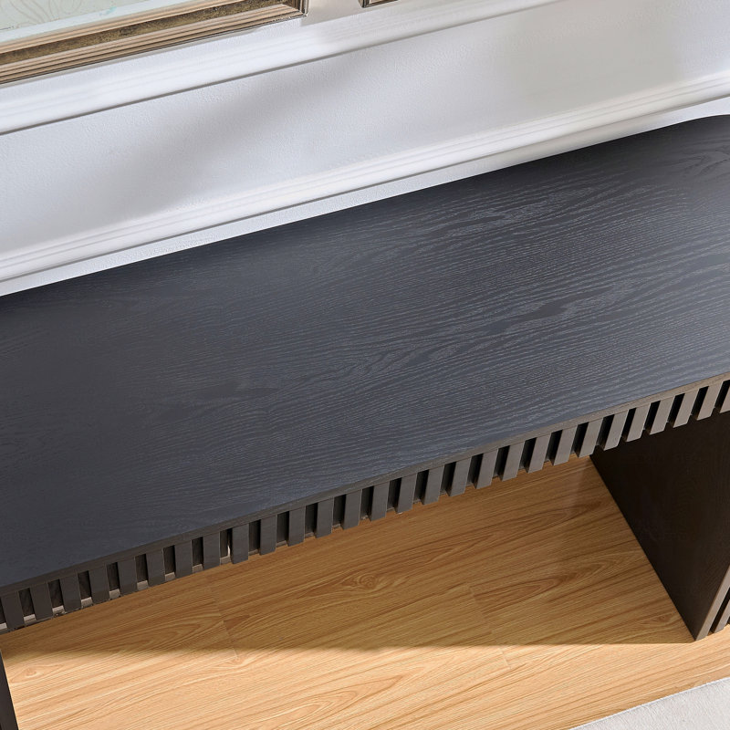 Console de style moderne avec tiroir, Noir, H 31,49 po x l 59,05 po x P 15,74 po, Oui