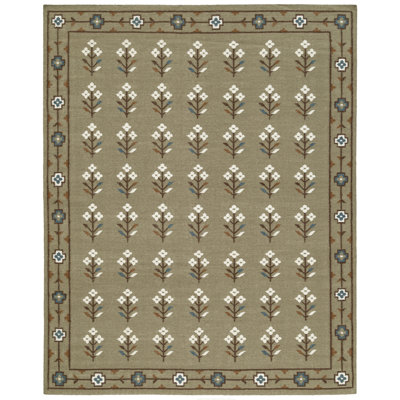 Heidi Flatweave Floral Wool Rug