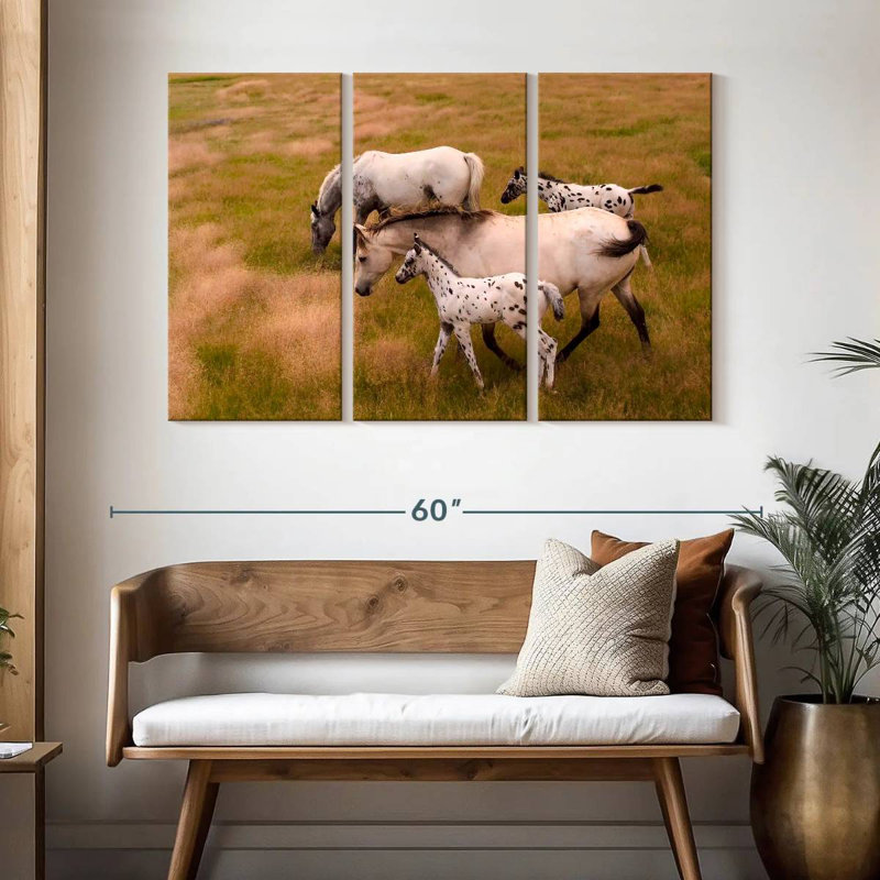 Brampt Appaloosa Family, 32" H x 50" W